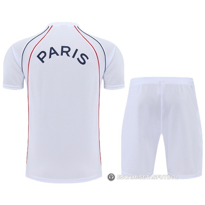 Chandal del Paris Saint-Germain Jordan Manga Corta 2022-23 Blanco - Pantalon Corto